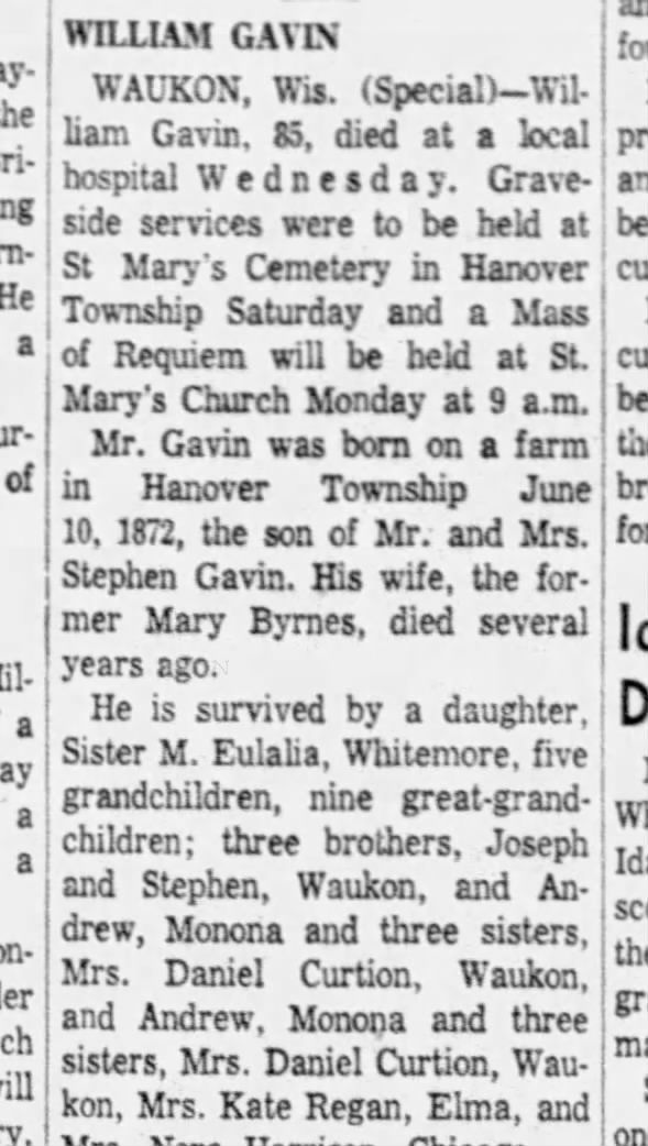 Clipping from The La Crosse Tribune